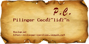 Pilinger Cecílián névjegykártya